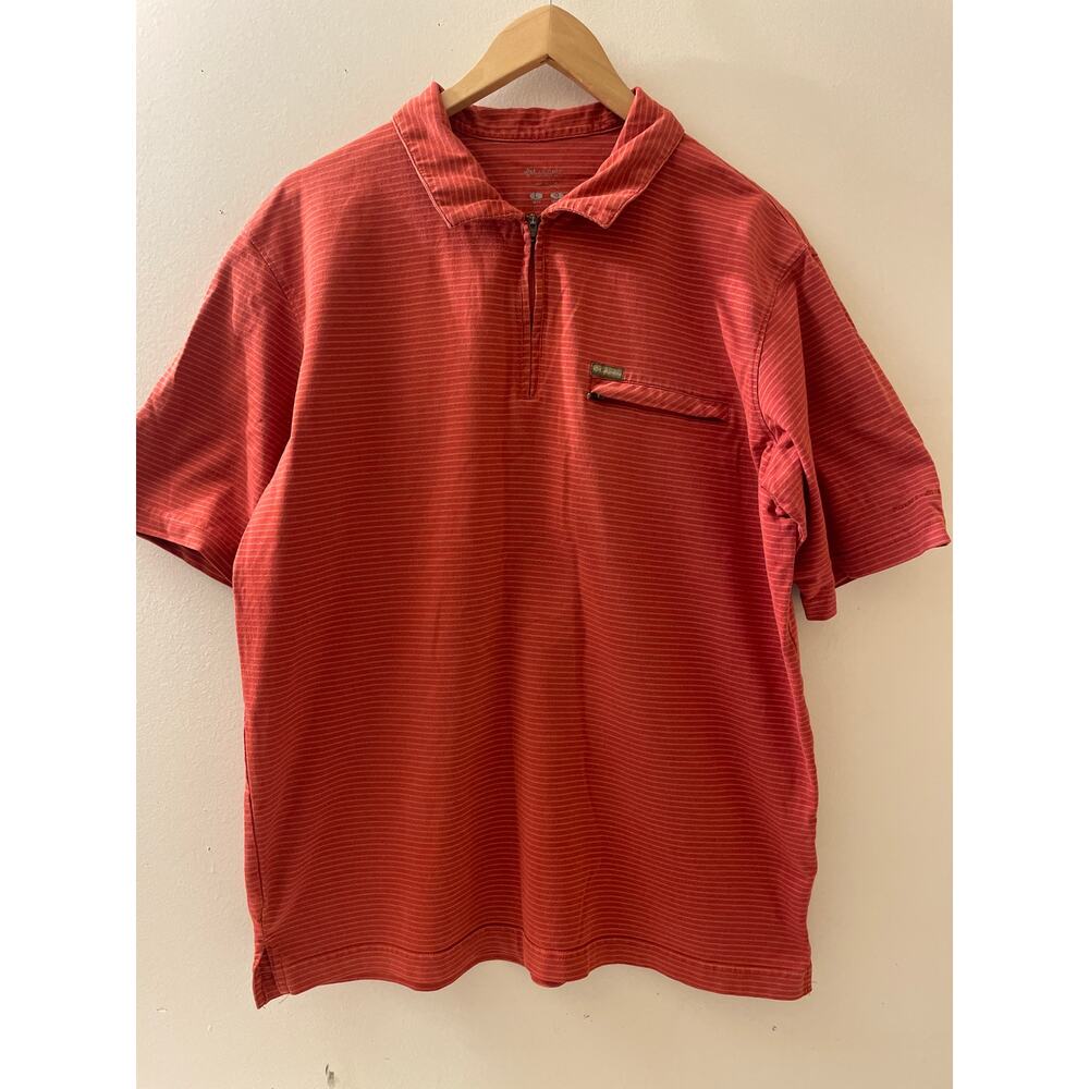 Columbia Mens Size Large Short Sleeve Polo Shirt‎ 1/4 Zip Shirt Active Outdoors
